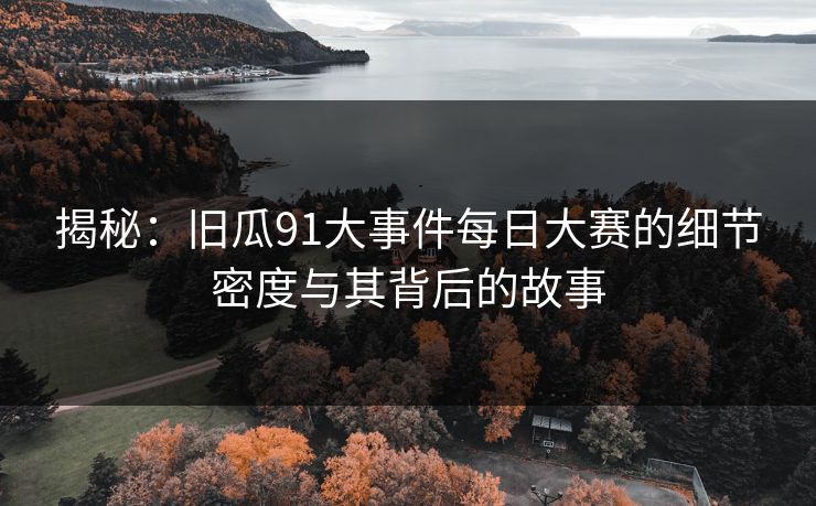 揭秘：旧瓜91大事件每日大赛的细节密度与其背后的故事