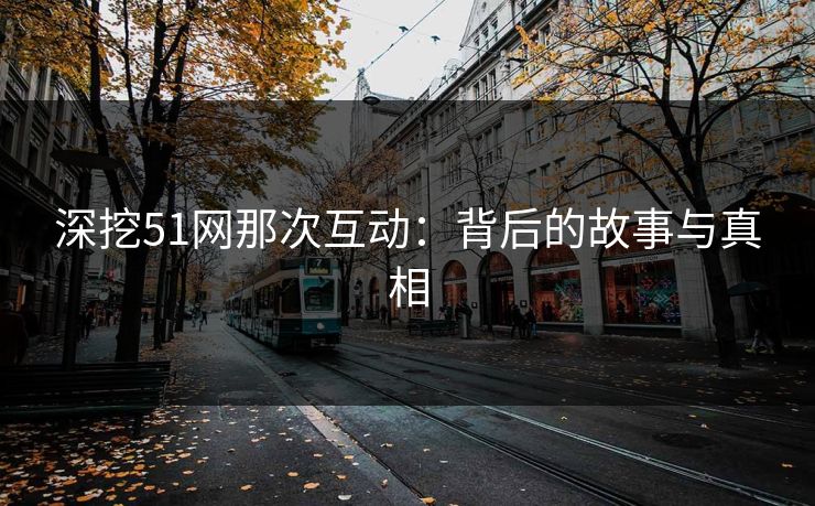 深挖51网那次互动:背后的故事与真相 深挖51网那次互动:背后的故事与真相